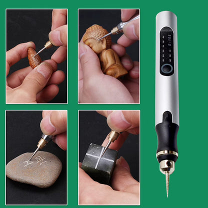 Electric Engraving Pen Mini Grinder Cordless Rotary Tool Kit Woodworking Engraver Pen DIY for Jewelry Metal Glass Wireless Drill